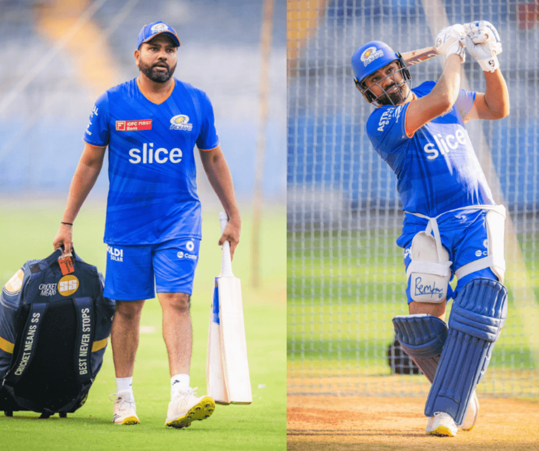 Rohit Sharma Resumes Practice With MI